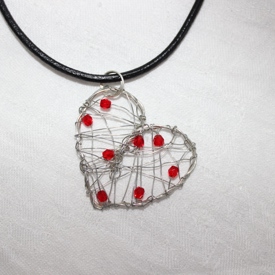 Halsband Red heart
